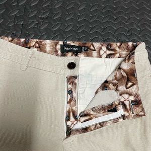 Mens Betabrand corduroy pants with Grumpy Cat lining